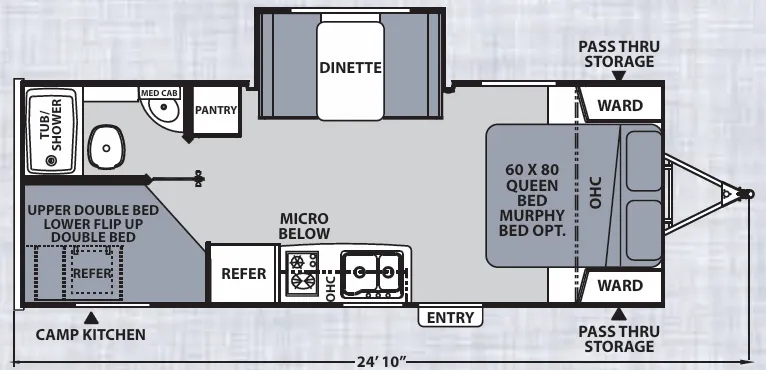 Coachmen Apex Nano 208BHS floor plan