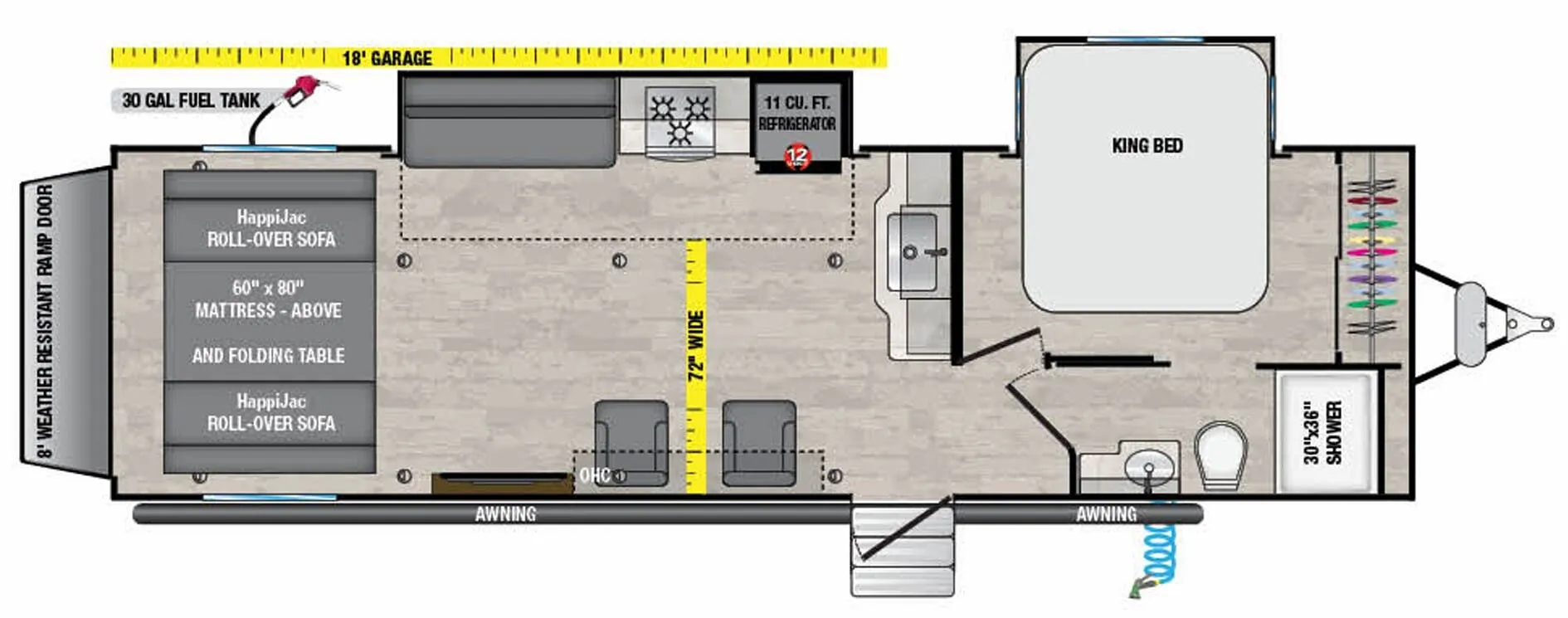 Alliance RV Valor All-Access 29T18 floor plan