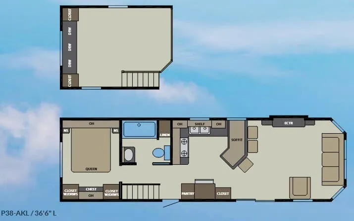 Canterbury RV Parkvue P38-AKL floor plan