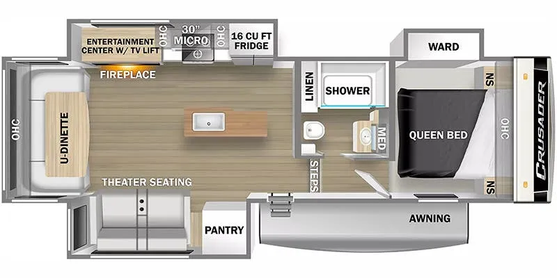 2023 Prime Time RV Crusader 260RDD floor plan
