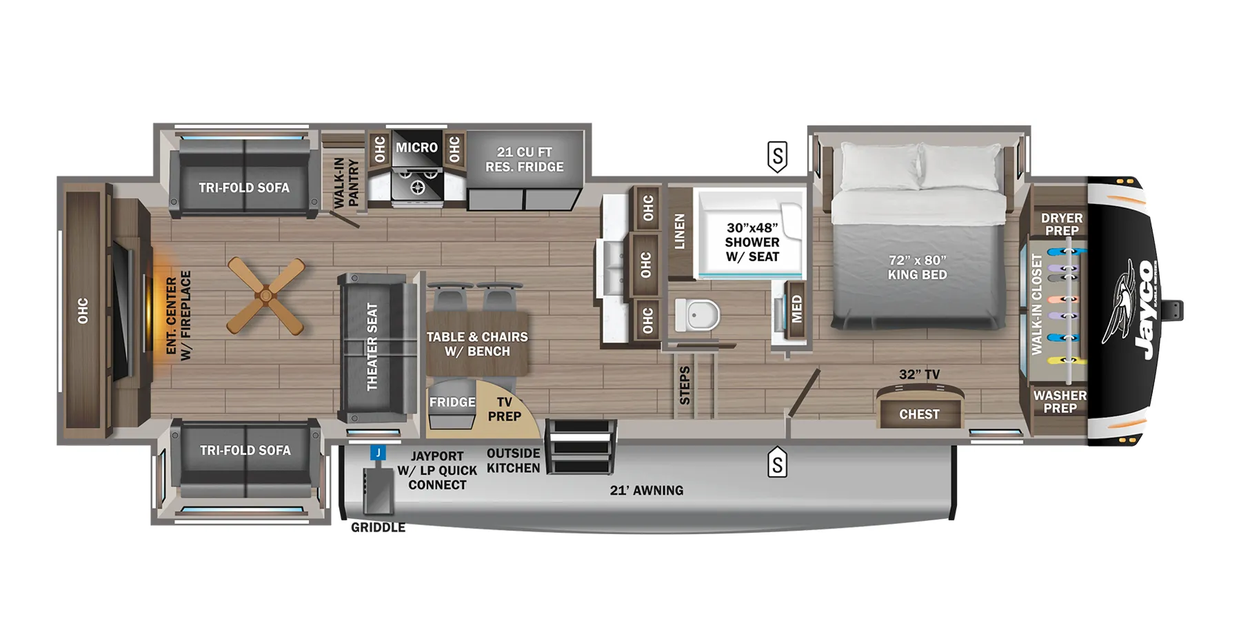 Jayco Eagle 335RDOK floor plan