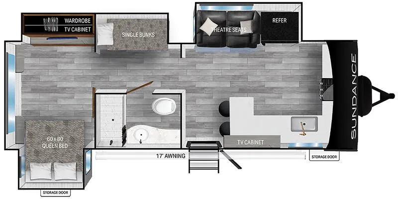 Heartland Sundance Ultra-Lite SDTT 264 FKBS floor plan