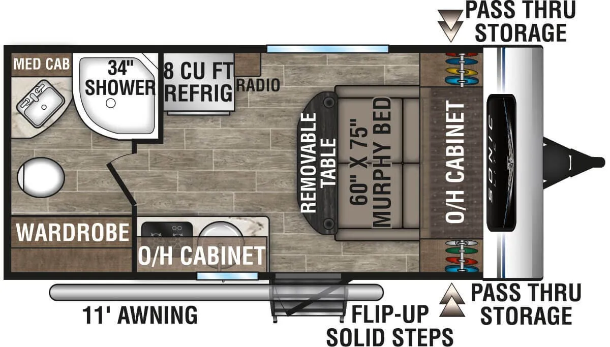 Venture RV Sonic Lite SL150VRB floor plan
