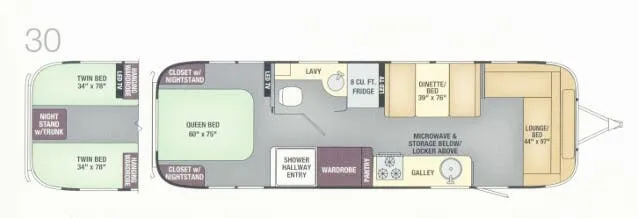 2017 Airstream International Serenity 30 - Floor plan