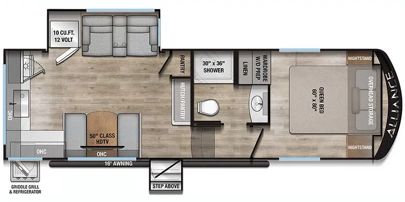 Alliance RV Avenue All-Access Series 23ML floor plan