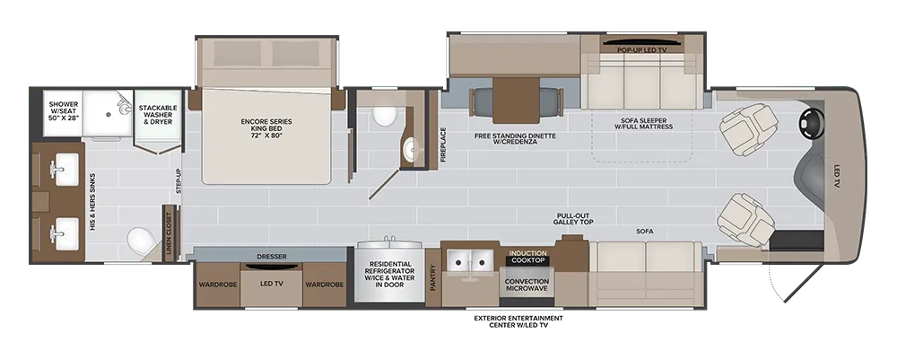 2026 Holiday Rambler Endeavor 38W floor plan
