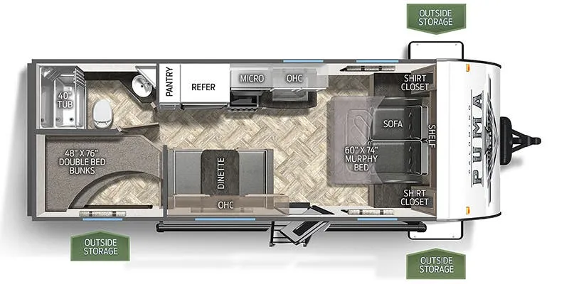 Palomino Puma XLE Lite 20MBC floor plan