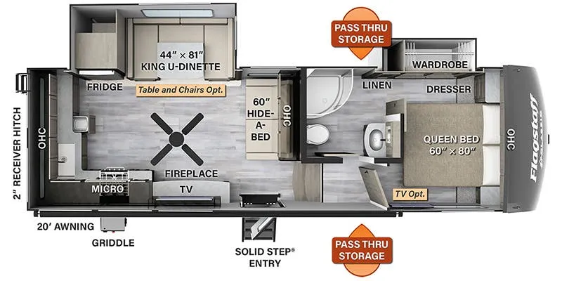 Forest River Flagstaff Classic 301RK floor plan