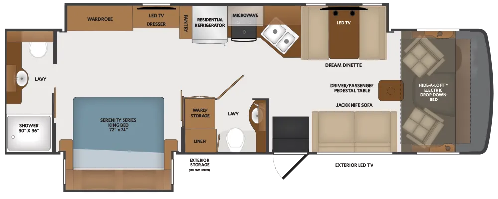 Fleetwood Flair 32N floor plan
