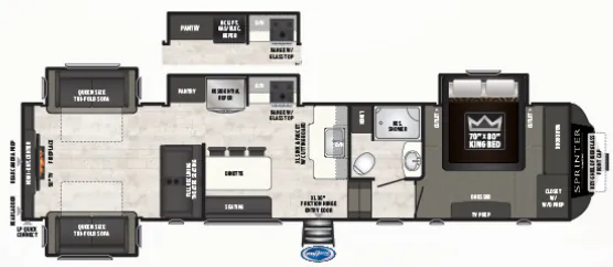 Keystone Sprinter Limited 3530FWDEN floor plan