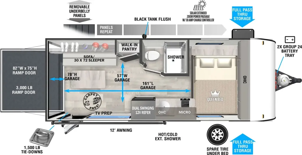2025 Forest River Salem FSX 181RT floor plan