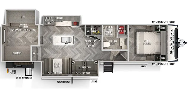 2021 Forest River Salem Hemisphere 310BHI - Floor plan