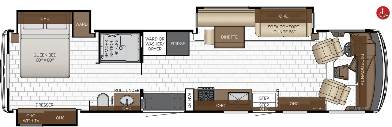 2027 Newmar Bay Star 3811 - Floor plan