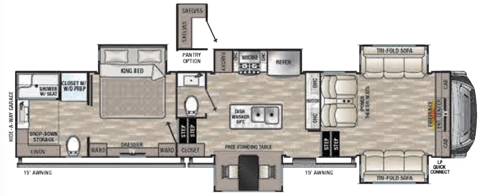 Forest River Cedar Creek 371FL floor plan