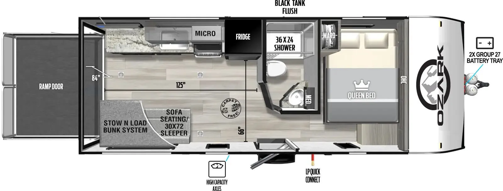 Forest River Ozark 1900THK ASCENT floor plan