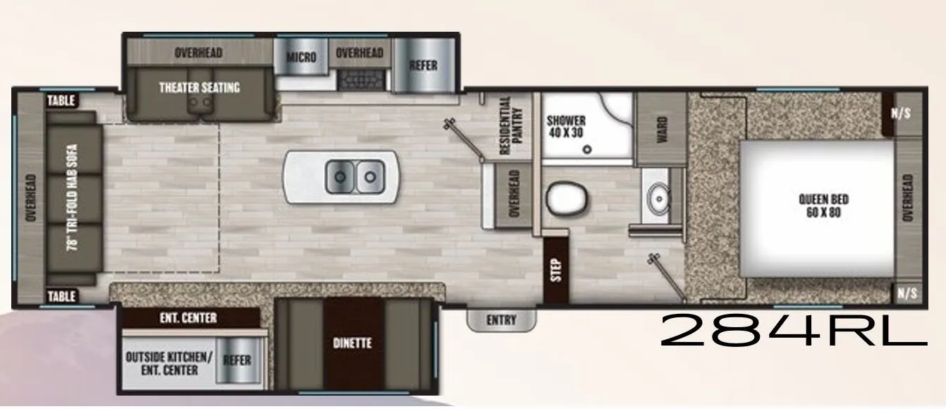 Coachmen Chaparral Lite 284RL floor plan