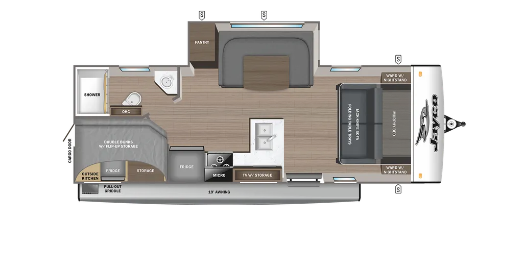 2025 Jayco Jay Feather 21MBH floor plan