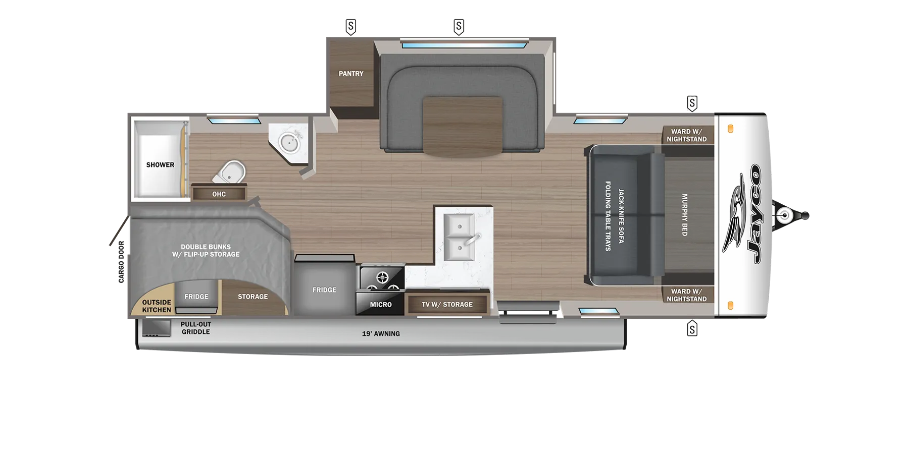 2025 Jayco Jay Feather 21MBH - Floor plan