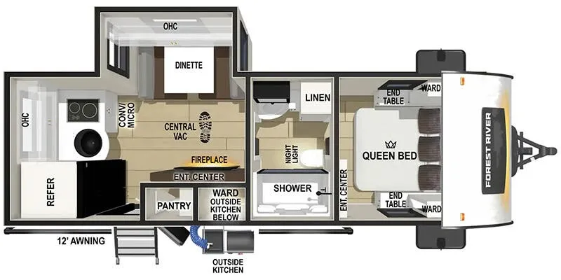 Forest River R-Pod RP-202 floor plan