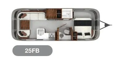 2022 Airstream Globetrotter 25FB - Floor plan
