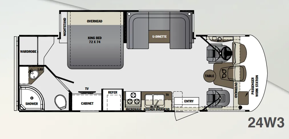 Forest River Georgetown 3 Series GT3 24W3 floor plan