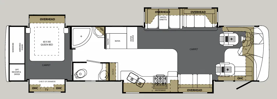 Forest River Berkshire 390 QS floor plan