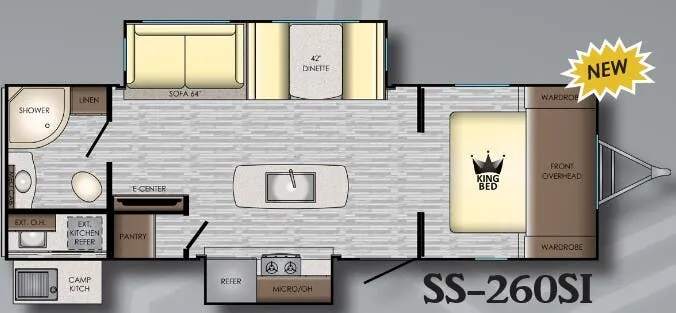 CrossRoads Sunset Trail Super Lite 260SI floor plan