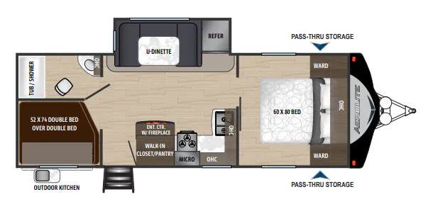 Dutchmen Aerolite 2573BH floor plan