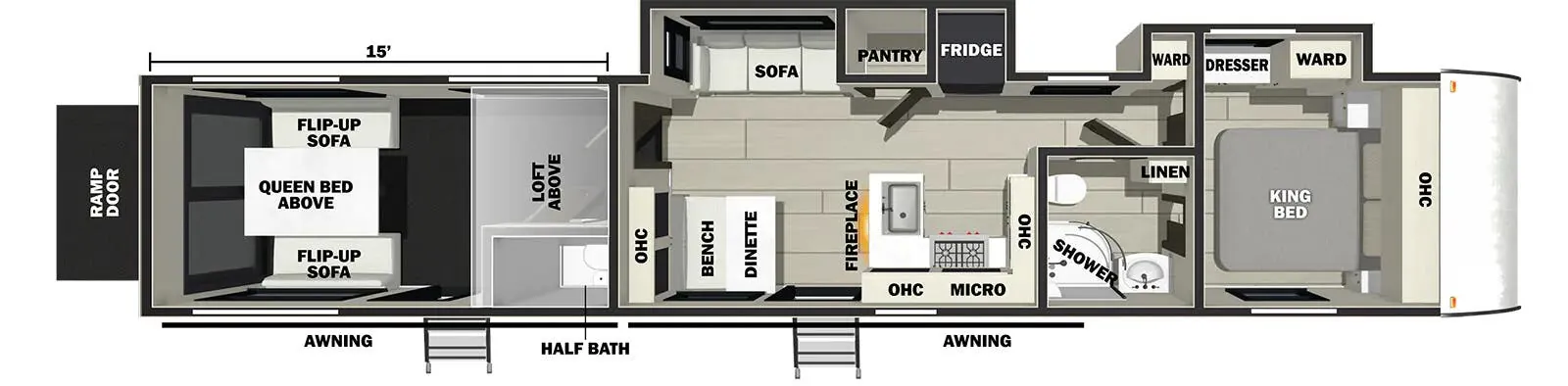 Forest River Vengeance Rogue Armored 4007G2 floor plan