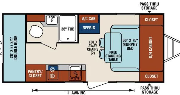 2017 Venture RV Sonic Lite SL169VBH — Floor plan