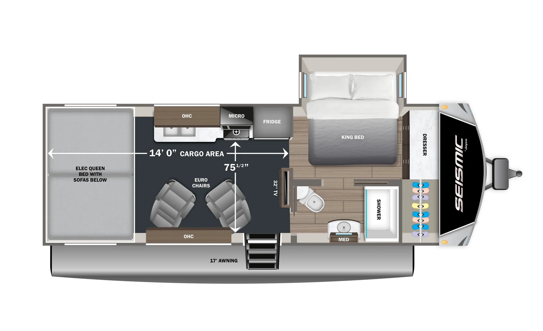 2026 Jayco SEISMIC 214 - Floor plan