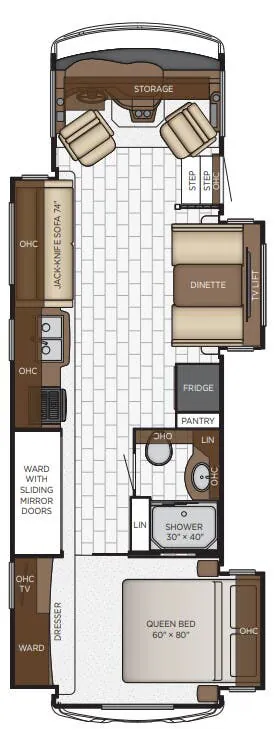 Newmar Bay Star Sport 3315 floor plan