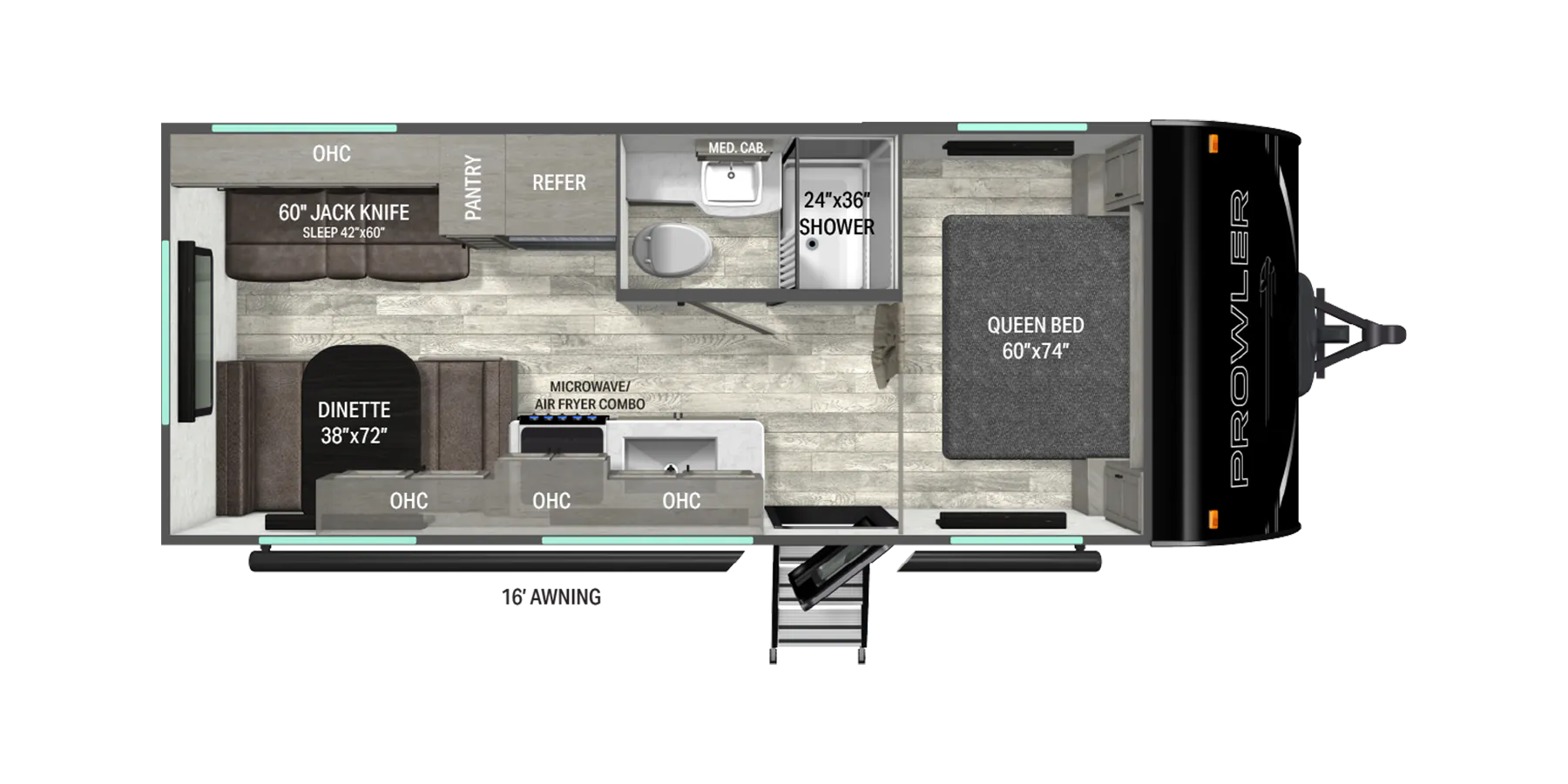 Heartland Prowler 2100QB floor plan
