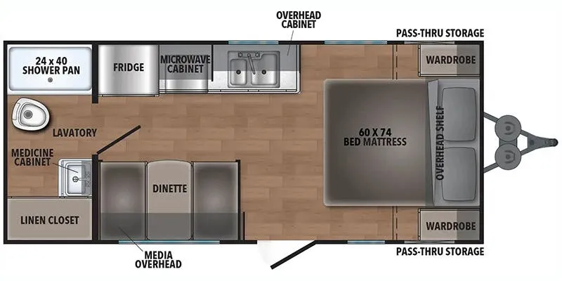 Coachmen Northern Spirit Compact 180FQ floor plan