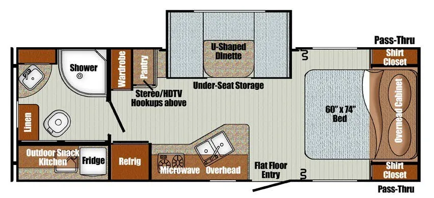 Gulf Stream Vista Cruiser 23FBS floor plan