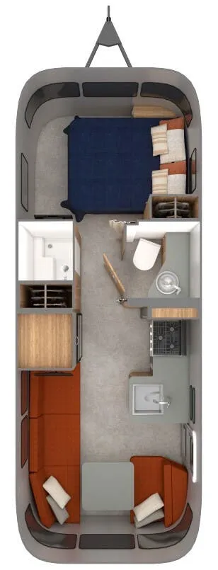2025 Airstream Trade Wind 25FB - Floor plan