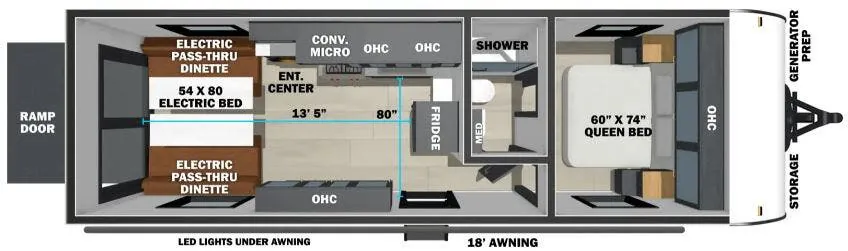 Forest River Shockwave 2513 floor plan
