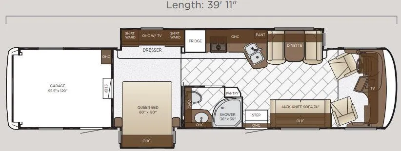 Newmar Canyon Star 3921 floor plan