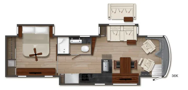 Winnebago Journey 36K floor plan