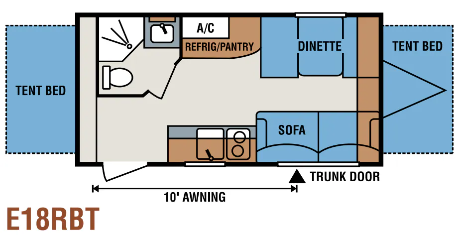K-Z Spree Escape E18RBT floor plan