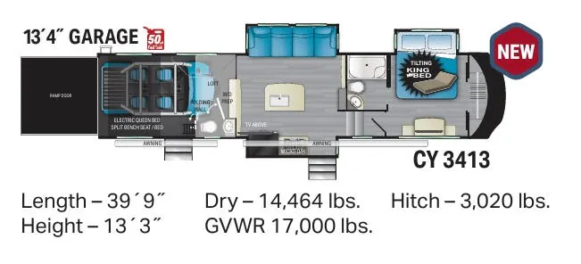 Heartland Cyclone 3413 floor plan