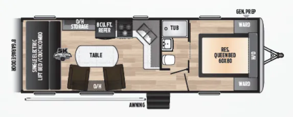 Keystone Impact 26V floor plan