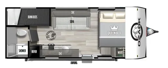 Forest River Ozark LE 1620BHLE floor plan