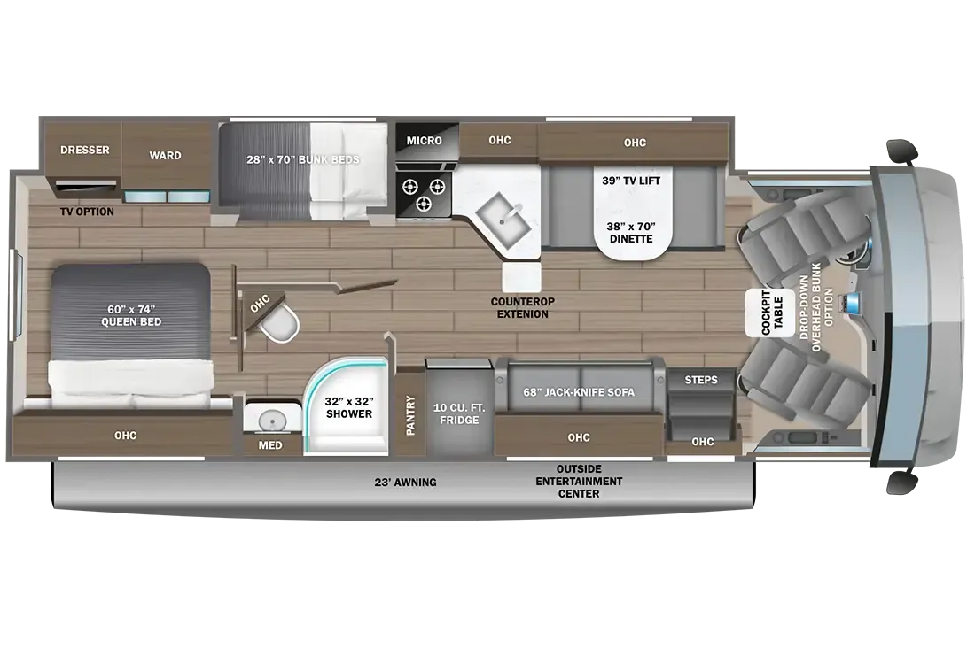 2027 Entegra Coach Vision 29F - Floor plan
