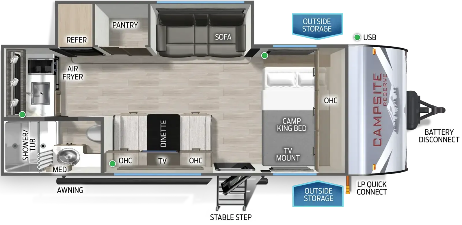2026 Forest River Campsite Reserve 18LM - Floor plan