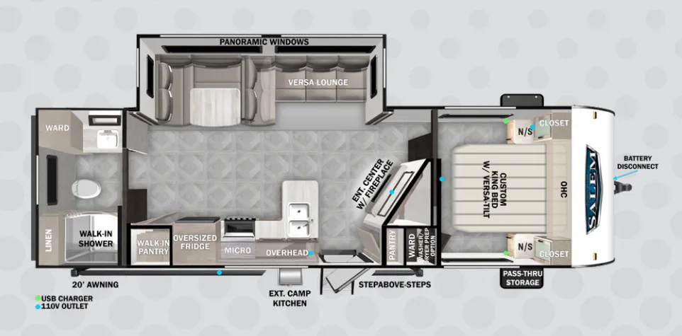 2024 Forest River Salem 26RBS - Floor plan