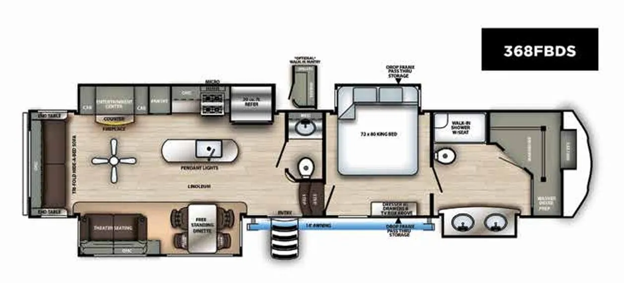Forest River Sierra 368FBDS floor plan
