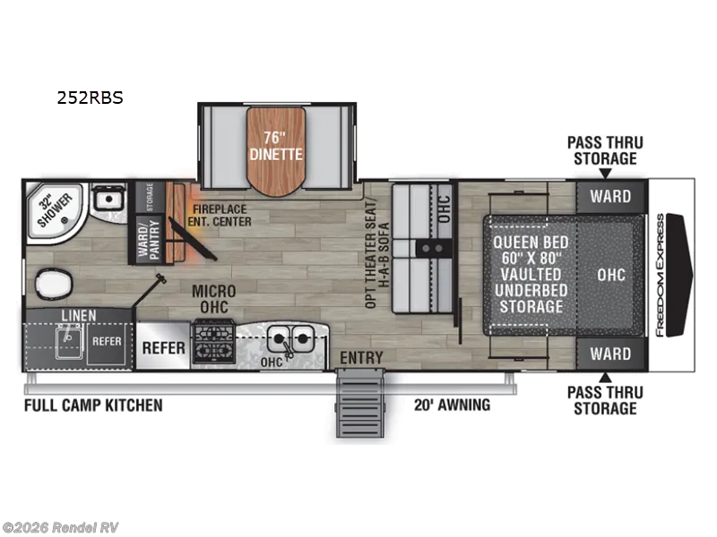 2023 Coachmen Freedom Express 252RBS - Floor plan