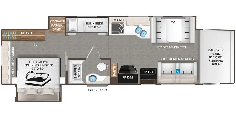 Thor Motor Coach Pasadena 38BX floor plan