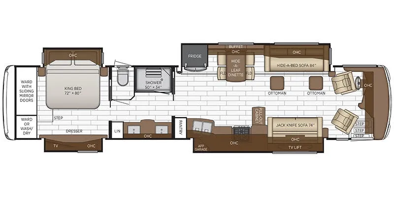 Newmar Dutch Star 4354 floor plan